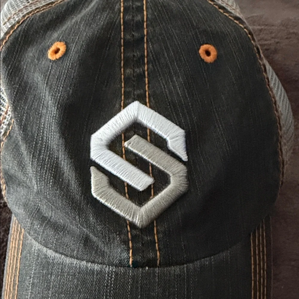 Scentlok Washed Logo Velcro Closure Hat Gray/Orange